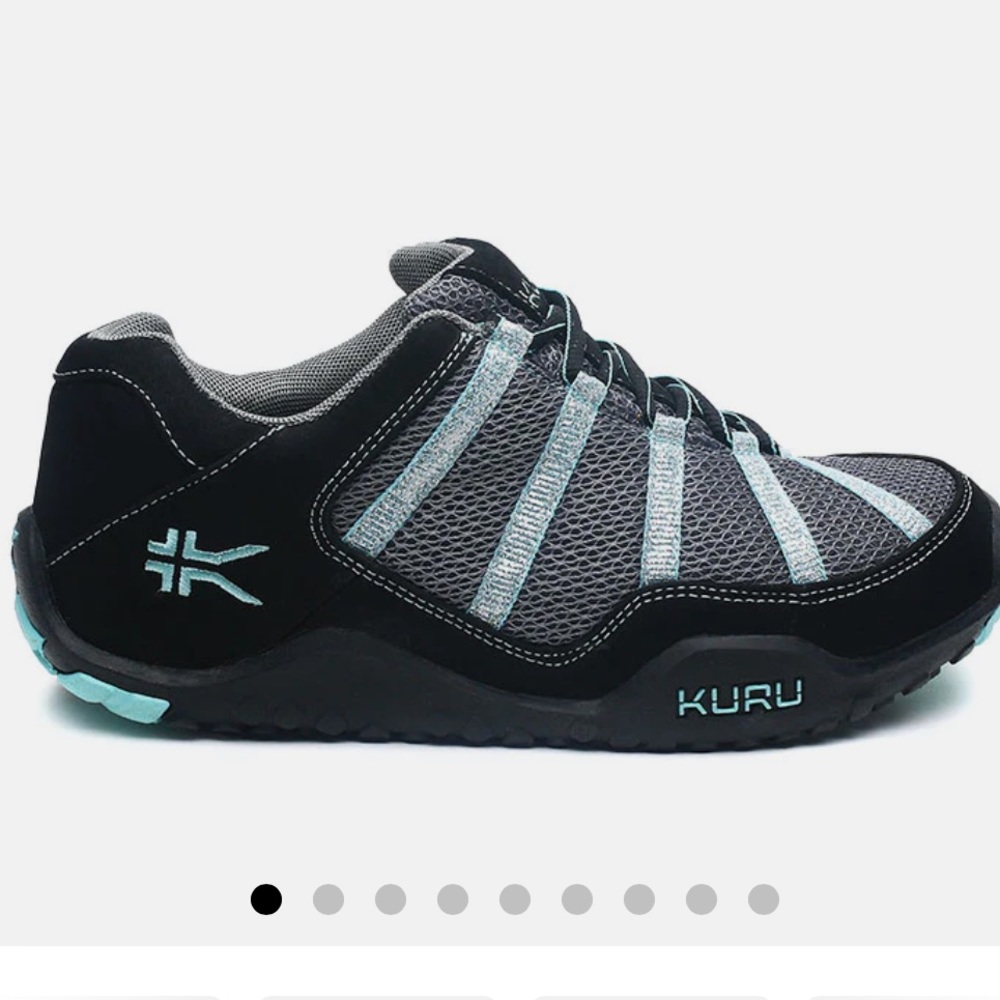 KURU Women's Black and Silver Sneakers
